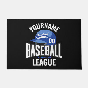 Personalisierter Baseball-Player-NAME-Team-Champ-C Fußmatte