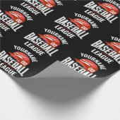 Personalisierter Baseball-Player-NAME-Team-Champ-C Geschenkpapier (Ecke)