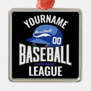 Personalisierter Baseball-Player-NAME-Team-Champ-C Ornament Aus Metall