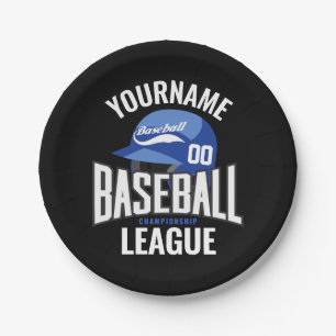 Personalisierter Baseball-Player-NAME-Team-Champ-C Pappteller