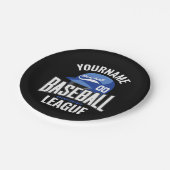 Personalisierter Baseball-Player-NAME-Team-Champ-C Pappteller (Schrägansicht)