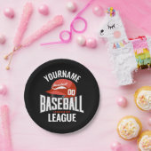 Personalisierter Baseball-Player-NAME-Team-Champ-C Pappteller (Party)