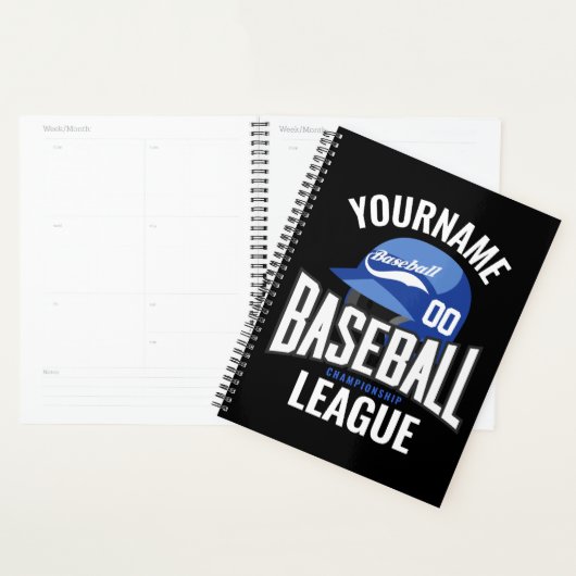 Personalisierter Baseball-Player-NAME-Team-Champ-C Planer (Anzeige)