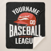 Personalisierter Baseball-Player-NAME-Team-Champ-C Sherpadecke (Vorderseite)