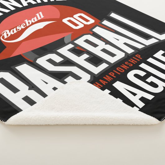 Personalisierter Baseball-Player-NAME-Team-Champ-C Sherpadecke (3/4)