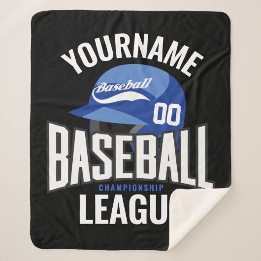 Personalisierter Baseball-Player-NAME-Team-Champ-C Sherpadecke (Vorderseite)