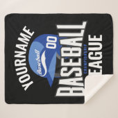 Personalisierter Baseball-Player-NAME-Team-Champ-C Sherpadecke (Vorderseite (Horizontal))