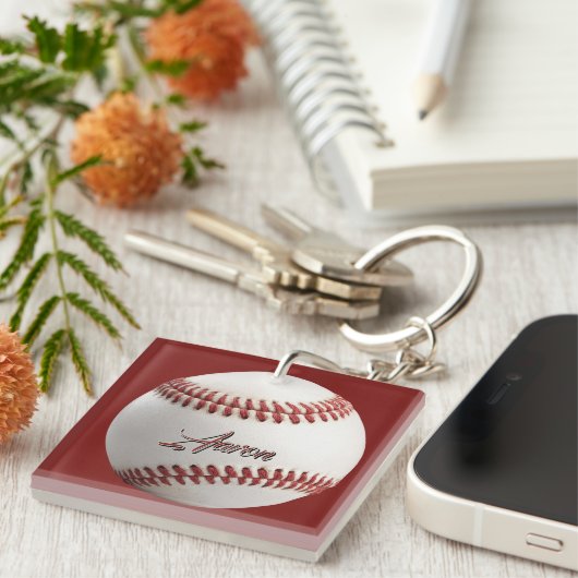 Personalisierter Baseball Schlüsselanhänger (Vorderseite rechts)