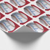 Personalisierter Baseball-Sport Geschenkpapier (Ecke)