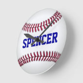 Personalisierter Baseball-Sport Runde Wanduhr (Winkel)