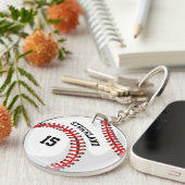 Personalisierter Baseball-Sportfan Schlüsselanhänger (Vorderseite rechts)