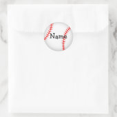 Personalisierter Baseball-Sticker Runder Aufkleber (Tasche)