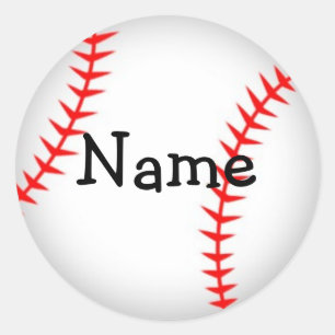Personalisierter Baseball-Sticker Runder Aufkleber