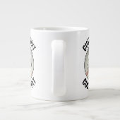 Personalisierter Baseball-Text benutzerdefiniert g Jumbo-Tasse (Rückseite)