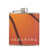 Personalisierter Baseball-Themenblock Flachmann (Vorderseite)