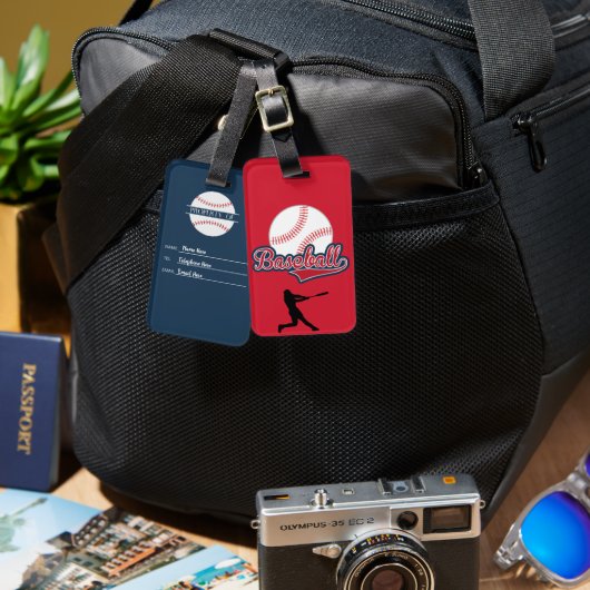 Personalisierter Baseball-ThemenGepäcktag Gepäckanhänger (Vorderseite & Rückseite)