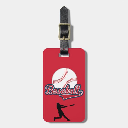 Personalisierter Baseball-ThemenGepäcktag Gepäckanhänger (Vorderseite vertikal)