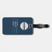 Personalisierter Baseball-ThemenGepäcktag Gepäckanhänger (Rückseite horizontal)