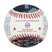 Personalisierter Baseball-Trainer & Teamfoto indiv Baseball (Rückseite)