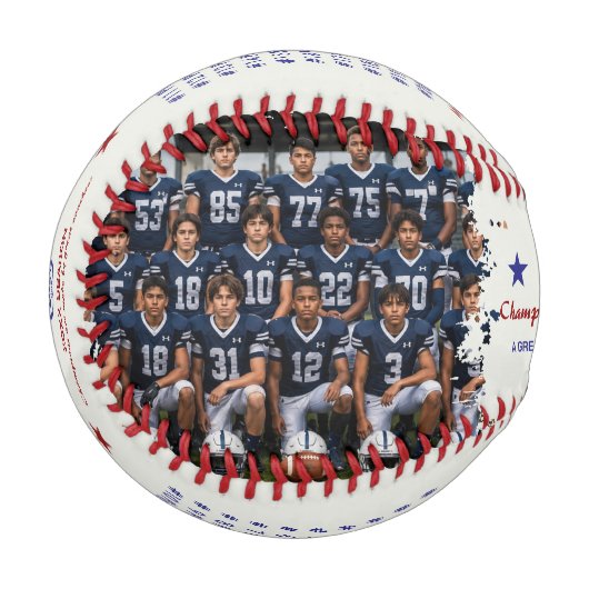 Personalisierter Baseball-Trainer & Teamfoto indiv Baseball (Vorderseite Links)