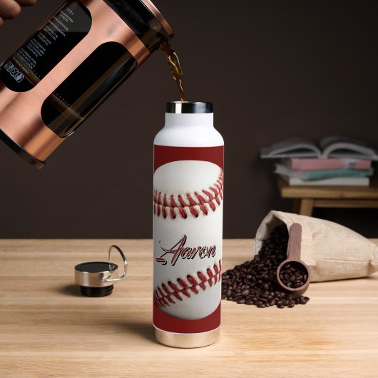 Personalisierter Baseball Trinkflasche (Kaffee (gedreht))