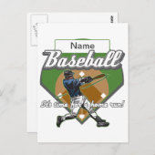 Personalisierter Baseball-Zuhause-Run Postkarte (Vorne/Hinten)