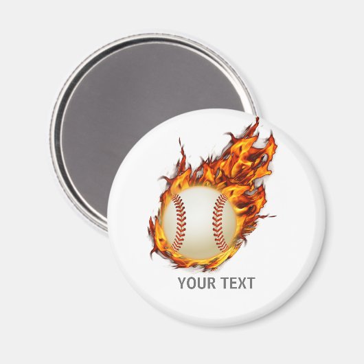Personalisierter Baseballball Magnet (Vorderseite/Rückseite)