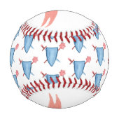 Personalisierter Baseballball mit Ritterschilden Baseball (Rückseite)