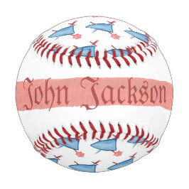 Personalisierter Baseballball mit Ritterschilden Baseball