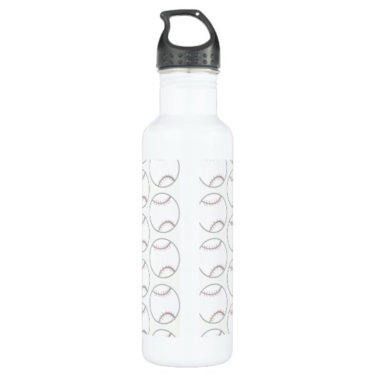 Personalisierter Baseballbatter Star und Streifen Trinkflasche (Rückseite)