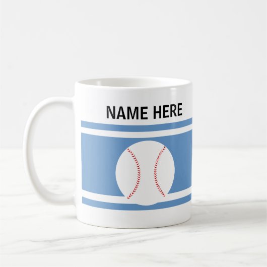 Personalisierter Baseballbecher Kaffeetasse (Links)