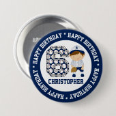 Personalisierter Baseballfänger BW Button (Vorne & Hinten)