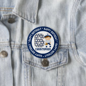 Personalisierter Baseballfänger BW Button (Beispiel)