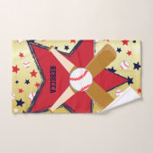 Personalisierter Baseballschläger-Ball und Badhandtuch Set (Handtuch)