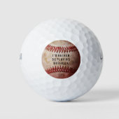 Personalisierter Baseballschuh Golfball (Vorderseite)