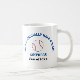 Personalisierter Baseballspieler der Blue High Sch Kaffeetasse