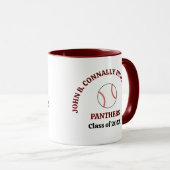 Personalisierter Baseballspieler der Maroon High S Tasse (VorderseiteRechts)