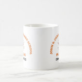 Personalisierter Baseballspieler der Orange High S Kaffeetasse (Mittel)