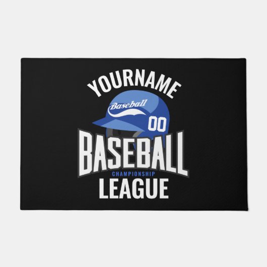 Personalisierter Baseballspieler NAME Team Champ C Fußmatte (Vorderseite)