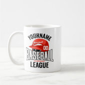 Personalisierter Baseballspieler Name Team Champ C Kaffeetasse (Links)