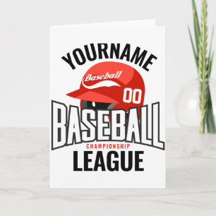 Personalisierter Baseballspieler Name Team Champ C Karte