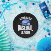 Personalisierter Baseballspieler NAME Team Champ C Pappteller (Party)