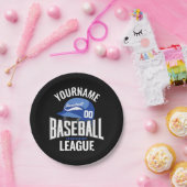 Personalisierter Baseballspieler NAME Team Champ C Pappteller (Party)