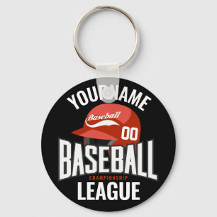 Personalisierter Baseballspieler NAME Team Champ C Schlüsselanhänger