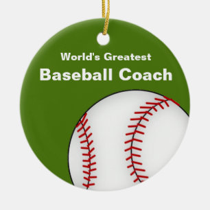Personalisierter Baseballtrainer Keramikornament