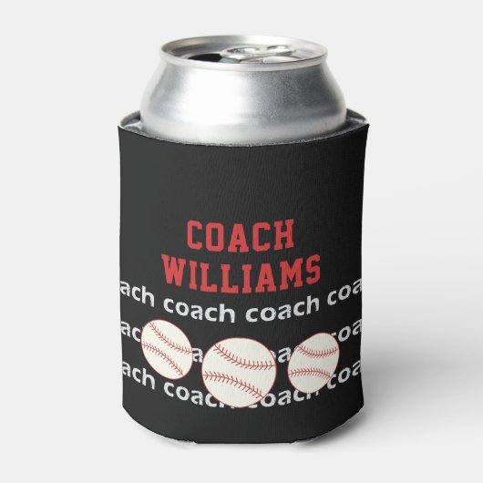 Personalisierter Baseballtrainer kühlt ab Dosenkühler (Kanne Vorderseite)