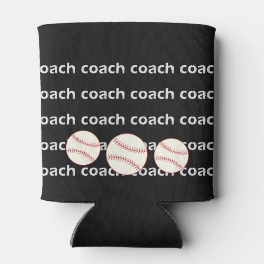 Personalisierter Baseballtrainer kühlt ab Dosenkühler (Rückseite)