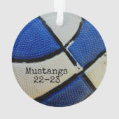 Personalisierter Basketball Akryllische Ornament (Rückseite)