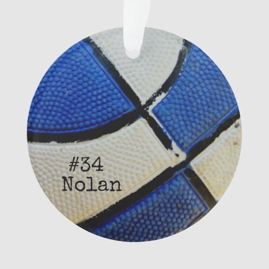 Personalisierter Basketball Akryllische Ornament (Vorderseite)