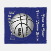 Personalisierter Basketball-ältere Fleecedecke (Vorderseite (Horizontal))